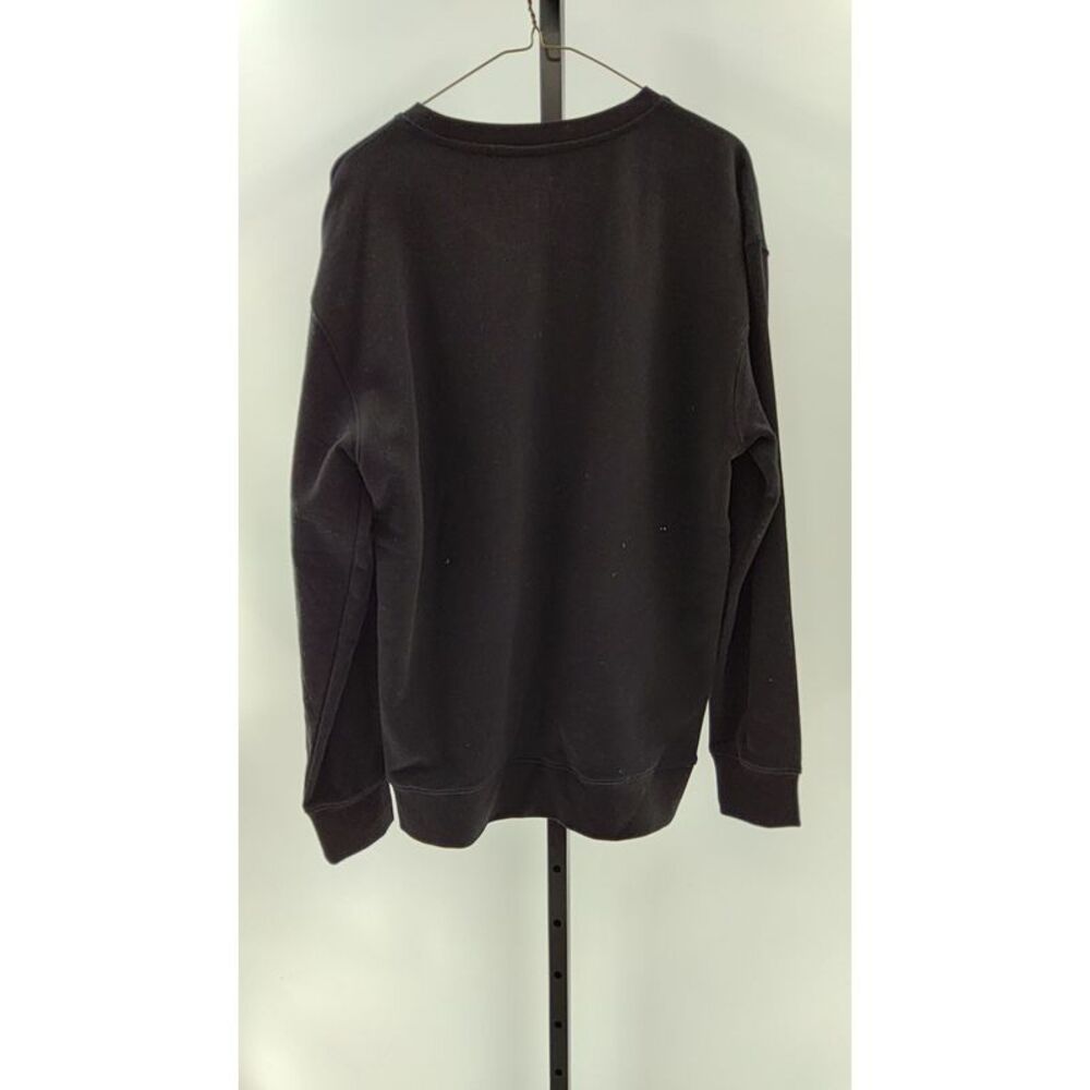 Quince Women Organic Heavyweight Fleece Crew Black Sleeved Top L - Picture 2 of 2